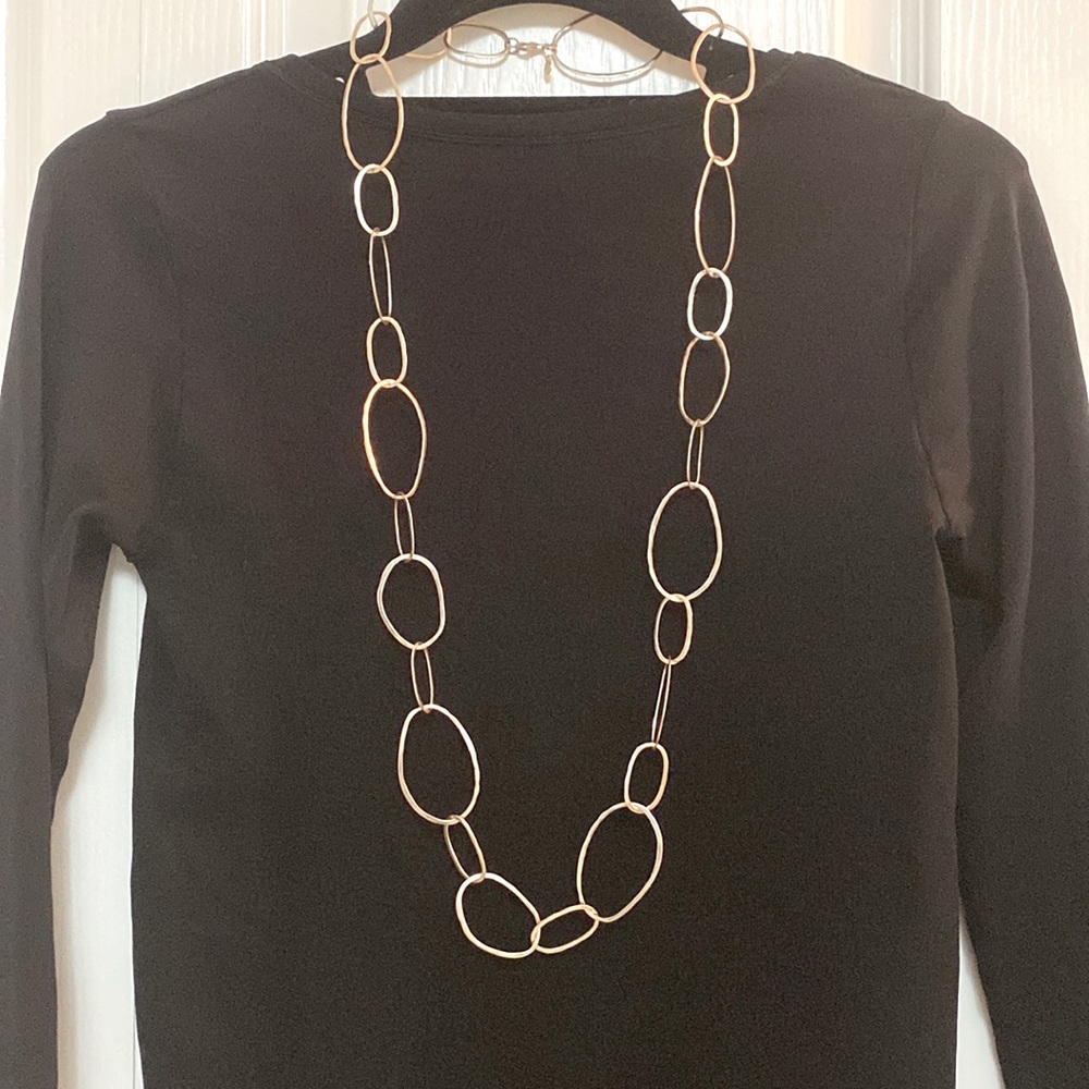 Silpada .925 sterling silver hammered links necklace. 36”